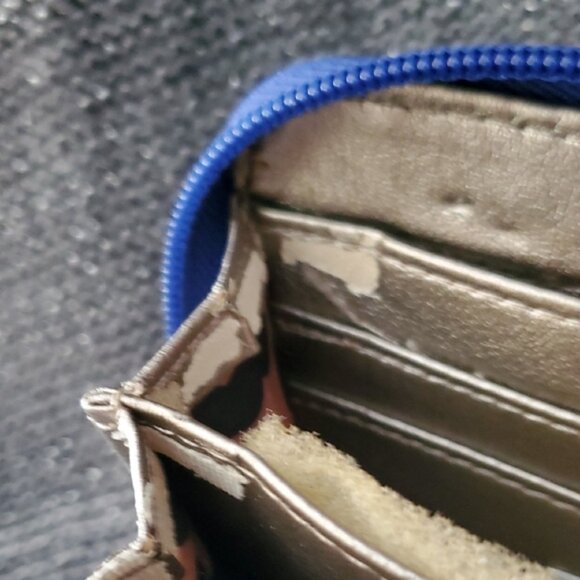 New Nine West Royal Blue Zip-Around Wallet - Picture 6 of 12